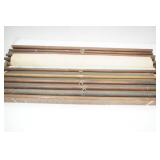 Vintage Pull Down Wooden Cassette Map Rack (9 Charts)