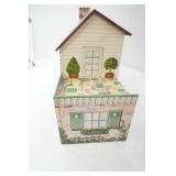 Vintage Marx tin lithograph dollhouse. 1950s (w/accessories)