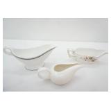 Vintage/Antique Semi Porcelain & Ironstone Gravy Boats
