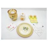 Ceramic Jars, Plate & Decor