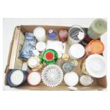 Variety of Candles, Candle Holders, Porcelain Diffuser Pieces, Wax Melter