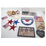 4th of July Decor. Wood, Metal, Slate Decor Slabs, Birdhouse and more