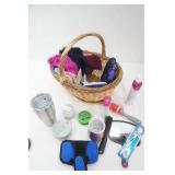 Wicker Basket With Health & Beauty Supplies