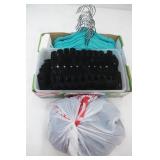 Velvet Kids Hangers, Black Velvet Hanger Clips