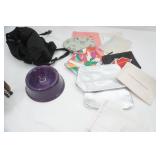 Makeup Bags (new), ceramic dog dish, small animal harness