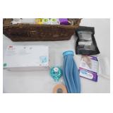 Wicker Storage Basket with Health Supplies