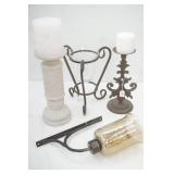 Pillar Candle Holders, Hurricane Candle Holder, Glass Wall Hurricane Sconce