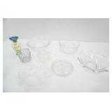 Vintage Clear Glassware-Pressed and Crystal, 2 vases