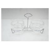 Parini Ice Twin Dip Serving Bowl Set