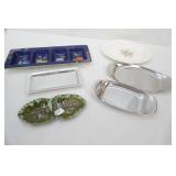 Ceramic & Metal/Chrome Serving Trays. Some antique/vintage pieces