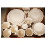 Dinnerware Sets: Corelle English Breakfast Pattern & Brown Ceramic
