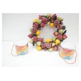 Beaded Garland, Artificial Fruit Wreath