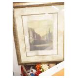 2 Large Art Prints, 1 Mirror