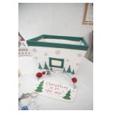 Christmas Basket, Ribbon, Decor, Collectibles, Gifts, Ornaments
