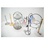Paper Towel Holders, Metal baskets, metal mug holder (mugs not included) and more