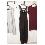 (3ct) New/Like New Black Jumper, Maroon Dress, Grey Sweater Cover. Size L, 6P, L