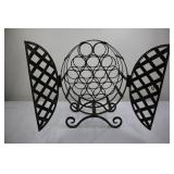Wine Storage Rack - Wrought Iron Circular Bottle Holder Wine Storage Rack - Wrought Iron Circular Bottle Holder