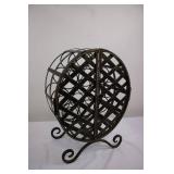 Wine Storage Rack - Wrought Iron Circular Bottle Holder Wine Storage Rack - Wrought Iron Circular Bottle Holder