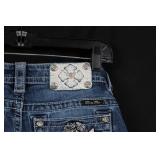 Miss Me Signature Cuffed Capri Jeans - Size 29 - Embellished Back Pockets Miss Me Signature Cuffed Capri Jeans - Size 29 - Embellished Back Pockets