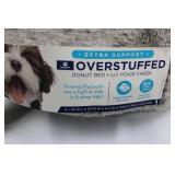 Top Paw Overstuffed Donut Dog Bed 22 x 22 x 6.5 in - Gray Plush Top Paw Overstuffed Donut Dog Bed 22 x 22 x 6.5 in - Gray Plush