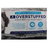 Top Paw Overstuffed Donut Dog Bed 22 x 22 x 6.5 in - Gray Plush Top Paw Overstuffed Donut Dog Bed 22 x 22 x 6.5 in - Gray Plush