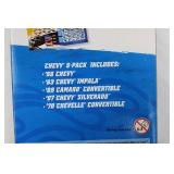 Hot Wheels Chevy 5-Pack - Includes 1955 Chevy, 1963 Impala, 1969 Camaro Convertible, 2007 Silverado, 1970 Chevelle Convertible Hot Wheels Chevy 5-Pack - Includes 1955 Chevy, 1963 Impala, 1969 Camaro Convertible, 2007 Silverado, 1970 Chevelle Convertible