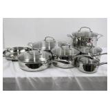 Calphalon Stainless Steel Cookware Set - 7-Piece with Lids (1 qt, 2 qt, 3 qt x2, 5 qt, 6 qt, 10-inch Fry Pan) Calphalon Stainless Steel Cookware Set - 7-Piece with Lids (1 qt, 2 qt, 3 qt x2, 5 qt, 6 qt, 10-inch Fry Pan)
