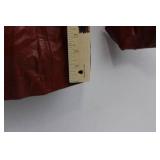 Red Leather Jacket with Shearling Collar - Belted Vintage Coat Red Leather Jacket with Shearling Collar - Belted Vintage Coat