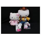 Hello Kitty Plush Duo with themed usb flash drive and barbie outfit Hello Kitty Plush Duo with themed usb flash drive and barbie outfit