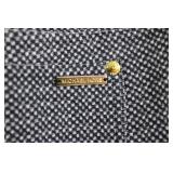 Michael Kors Navy White Micro-Check Pants - Size S Michael Kors Navy White Micro-Check Pants - Size S