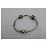 Pandora Bracelet - Disney Heart Bead Charms, Sterling Silver (Lot of 2) Pandora Bracelet - Disney Heart Bead Charms, Sterling Silver (Lot of 2)