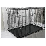 Wire Dog Crate - 3 Ft Long x 2 Ft Tall, Black Wire Dog Crate - 3 Ft Long x 2 Ft Tall, Black