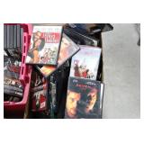 Assorted Blu-ray, DVD Discs Collection, CD's in Storage Bins Assorted Blu-ray, DVD Discs Collection, CD's in Storage Bins