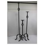 Wrought Iron Candle Holders - Tall Candelabras (Lot of 3) Wrought Iron Candle Holders - Tall Candelabras (Lot of 3)