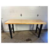 New Gladiator 6 ft. Adjustable Height Birch Top Workbench