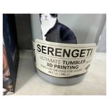 New Serengeti Vacuum Insulated Stainless Steel Tumbler with Lid - Black and White Cat