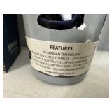 New Serengeti Vacuum Insulated Stainless Steel Tumbler with Lid - Black and White Cat