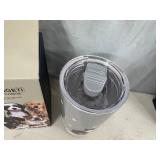 New Serengeti Vacuum Insulated Stainless Steel Tumbler with Lid - Black and White Cat