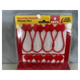 New 8 Pack of Ruby Holding Hands Magnetic Silicone Ties / Organizers