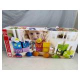 New Hape 17 pc Building Block Train Set