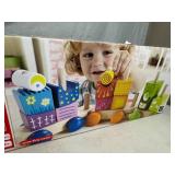 New Hape 17 pc Building Block Train Set