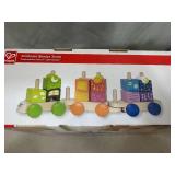 New Hape 17 pc Building Block Train Set