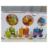 New Hape 17 pc Building Block Train Set