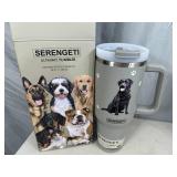 New Serengeti Vacuum Insulated Stainless Steel Tumbler with Lid - Black Lab Dog