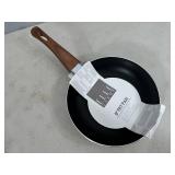 New 8 inch Elle Decor Designer Frying Pan with Wood Look Handle