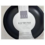 New 9.5 inch Elle Decor Designer Frying Pan with Wood Look Handle