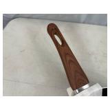 New 9.5 inch Elle Decor Designer Frying Pan with Wood Look Handle