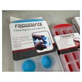 6 New Silicone Ice Cube Trays