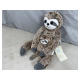 New 2 Piece Sloth Plush Toy and Rattle Baby Toy Set