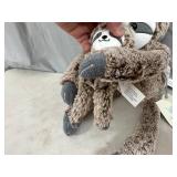 New 2 Piece Sloth Plush Toy and Rattle Baby Toy Set